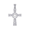 Celtic Cross Libra Astrology Zodiac Sign Sterling Silver Pendant TPD5954
