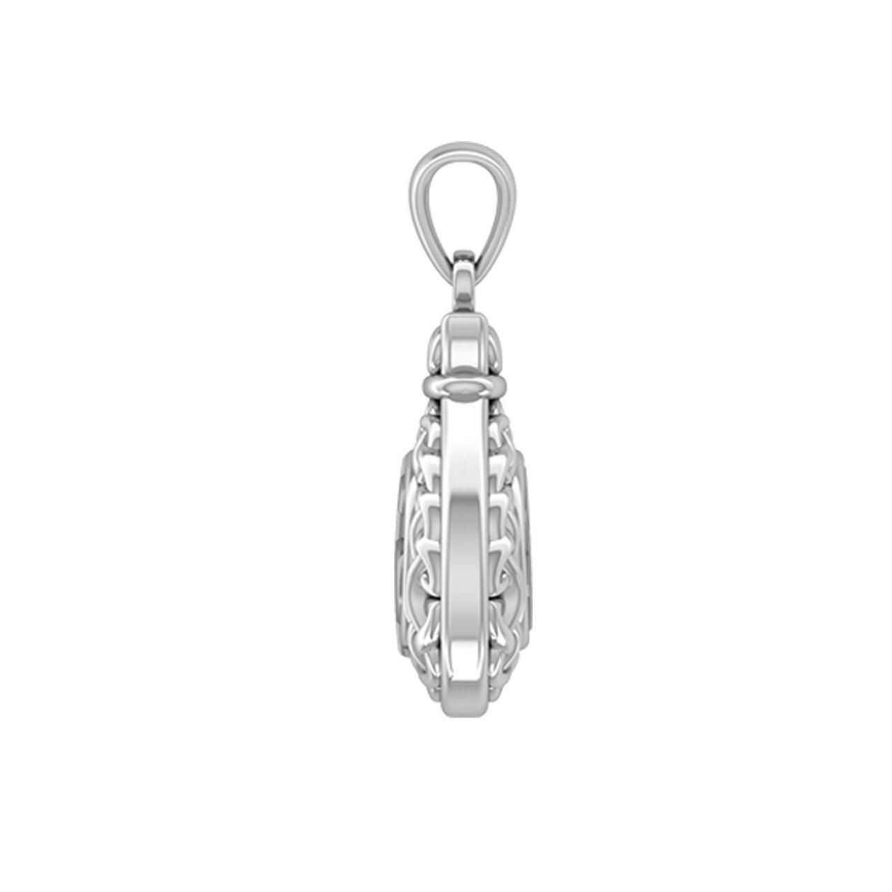 Celtic Infinity Money Bag with Wealth and Prosperity Bind Rune Sterling Silver Pendant TPD5962