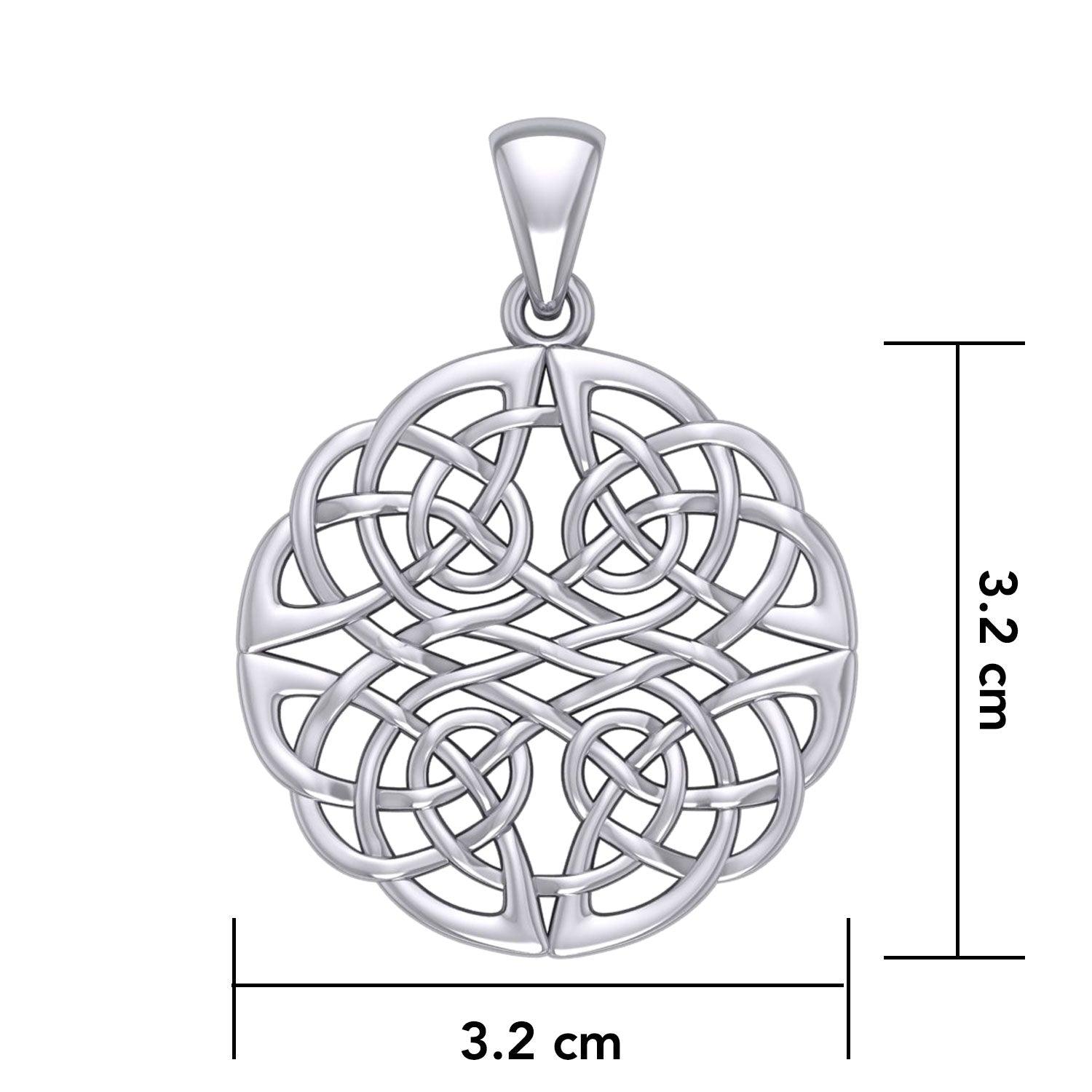 Large Celtic Knots Silver Pendant TPD5983