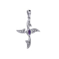 A beautiful statement of pride and faith ~ Celtic Cross Sterling Silver Pendant with Gem TPD5988