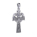 A powerful combination of Celtic elements ~ Fleur-de-Lis and Celtic Cross Sterling Silver Pendant TPD5994