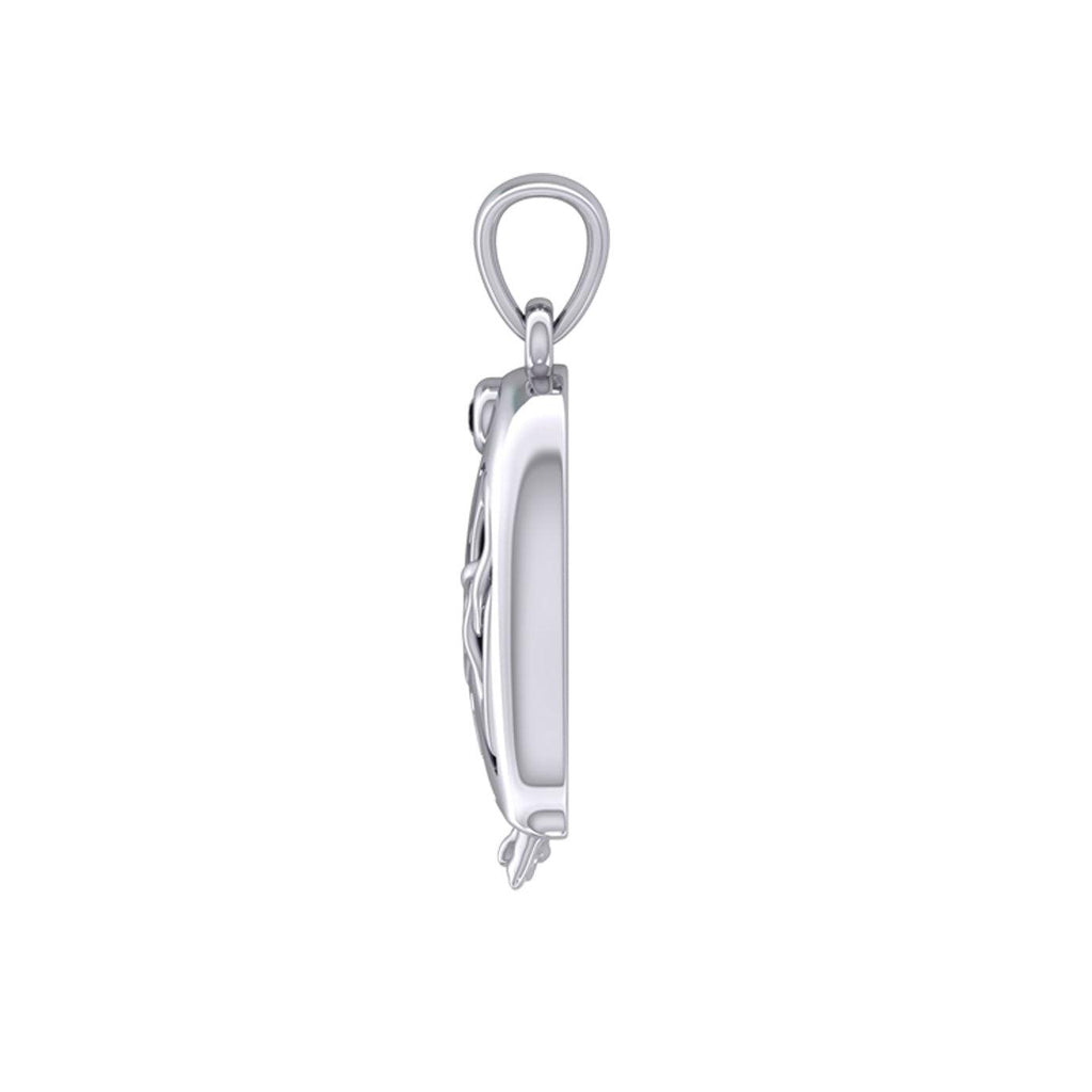 Celtic Spirit of The Antarctic Penguin Silver Pendant with Gem TPD6010