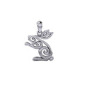 Celtic Spiral Rabbit or Hare Sterling Silver Pendant TPD6037