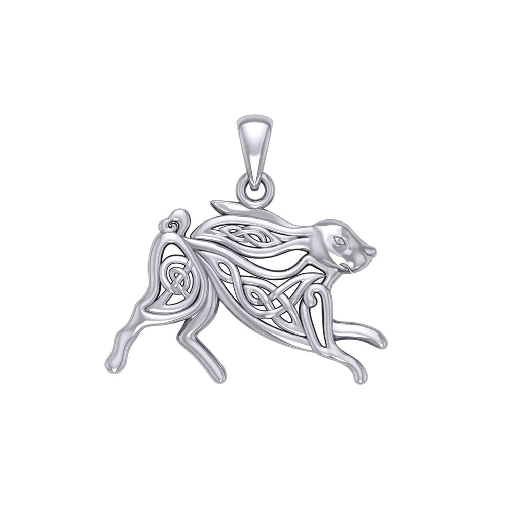 Celtic Rabbit or Hare Sterling Silver Pendant TPD6038