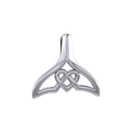 Whale Tail and Celtic Heart Silver Pendant TPD6050