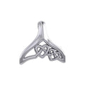 Celtic Whale Tail And Double Heart Sterling Silver Pendant TPD6054