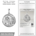 The Yin Yang Tree of Life on Celtic Crescent Moon Sterling Silver Pendant TPD6060