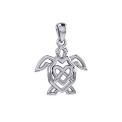 Celtic Turtle And Heart Pendant TPD6081 | Pendant | Wiccan Center