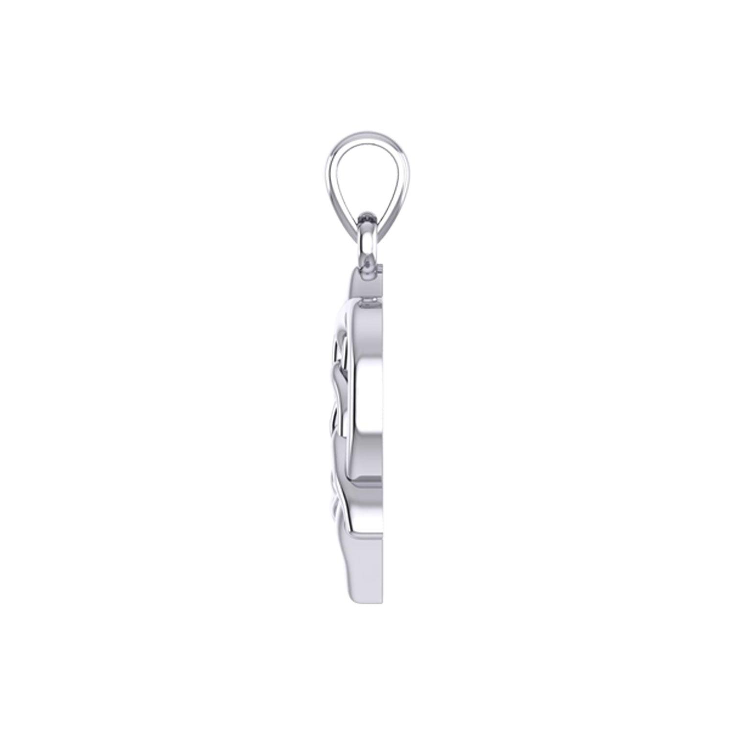 Celtic Flowing Heart Triquetra Sterling Silver Pendant – Graceful Symbol of Love and Unity by Peter Stone Jewelry TPD6215
