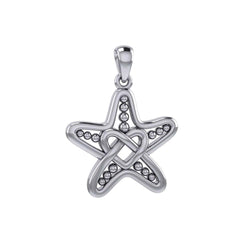 Starfish with Celtic Heart Silver Pendant TPD7003 | Pendant | Wiccan Center