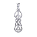 Peace Celtic Heart And Recovery Sterling Silver Pendant Necklace Inspirational Jewelry TPD7009