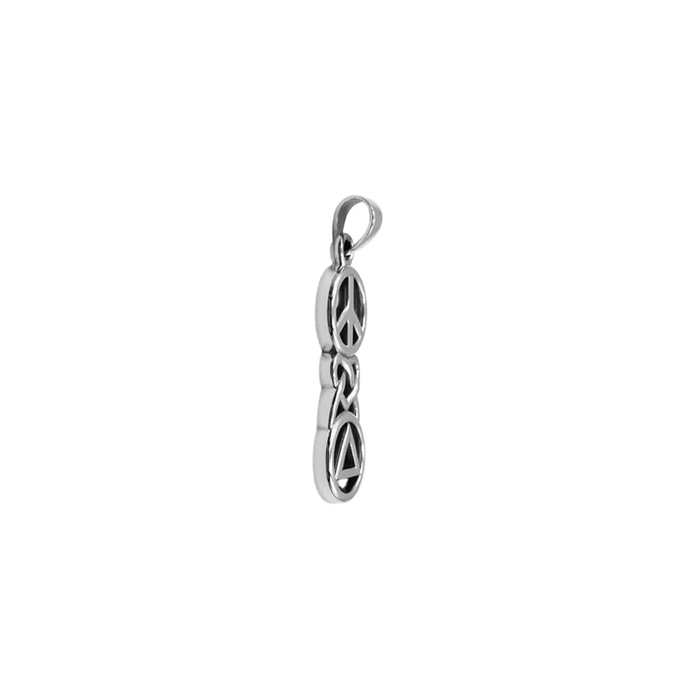 Peace Celtic Heart And Recovery Sterling Silver Pendant Necklace Inspirational Jewelry TPD7009