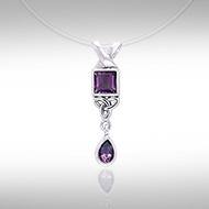 Celtic Knotwork and Gems Silver Pendant TPD701