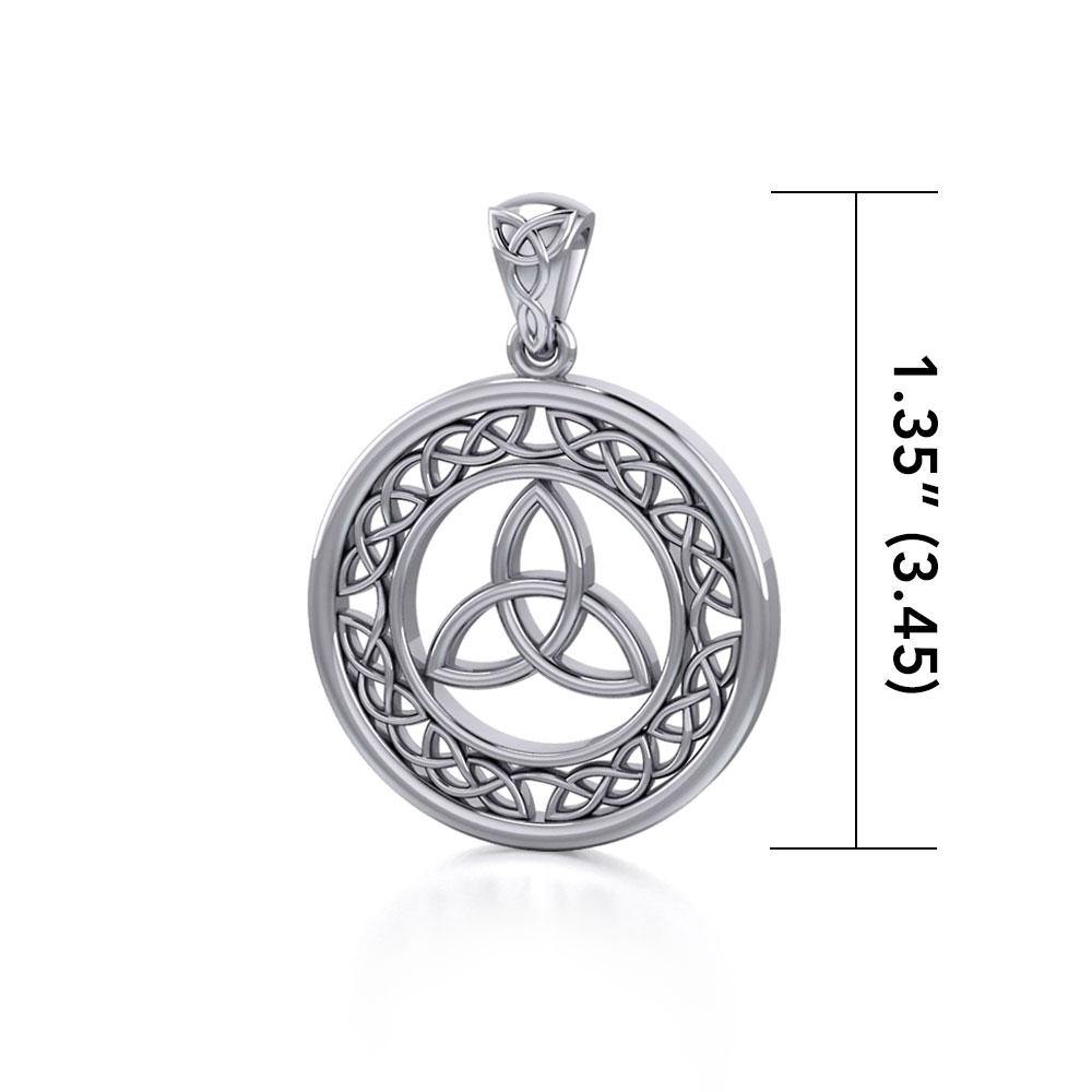 Celtic Knotwork Trinity Sterling Silver Pendant TPD711