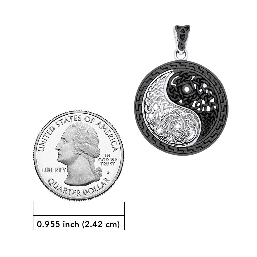 Heal and balance ~ Celtic Knotwork Yin Yang Sterling Silver Pendant by Courtney Davis TPD985