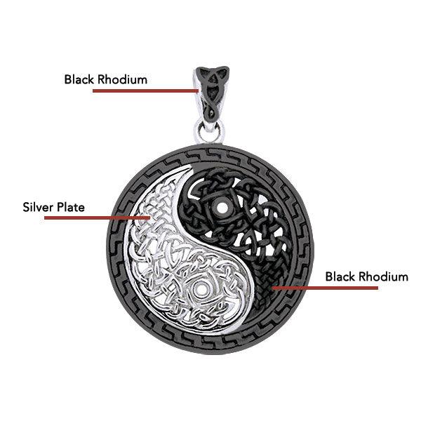 Heal and balance ~ Celtic Knotwork Yin Yang Sterling Silver Pendant by Courtney Davis TPD985