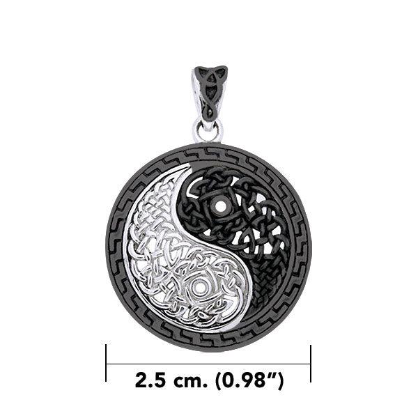 Heal and balance ~ Celtic Knotwork Yin Yang Sterling Silver Pendant by Courtney Davis TPD985