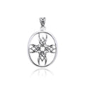 Celtic Knotwork Tribal Cross Silver Pendant TPD989