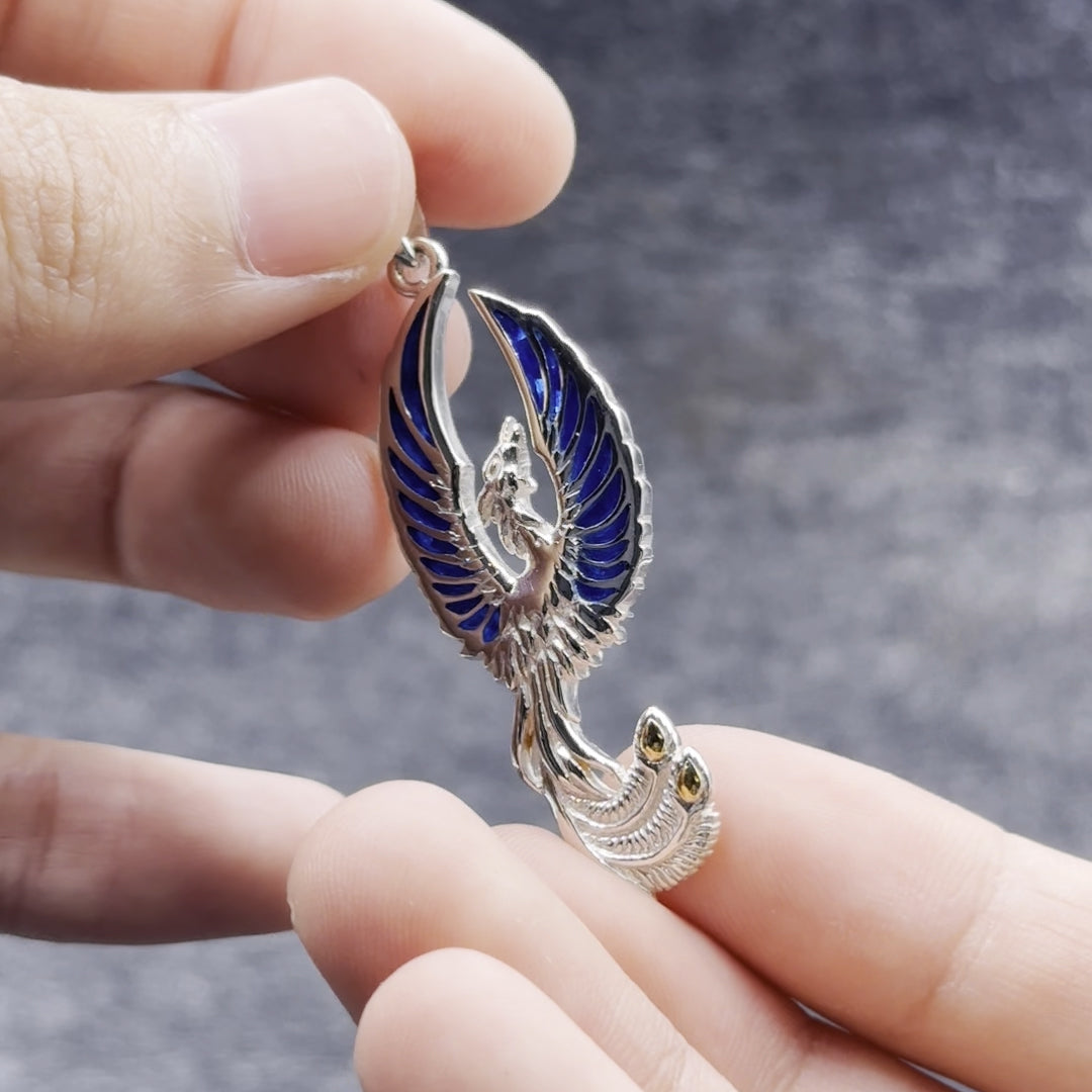Phoenix Silver and 14K Gold Accent Pendant TPV2838