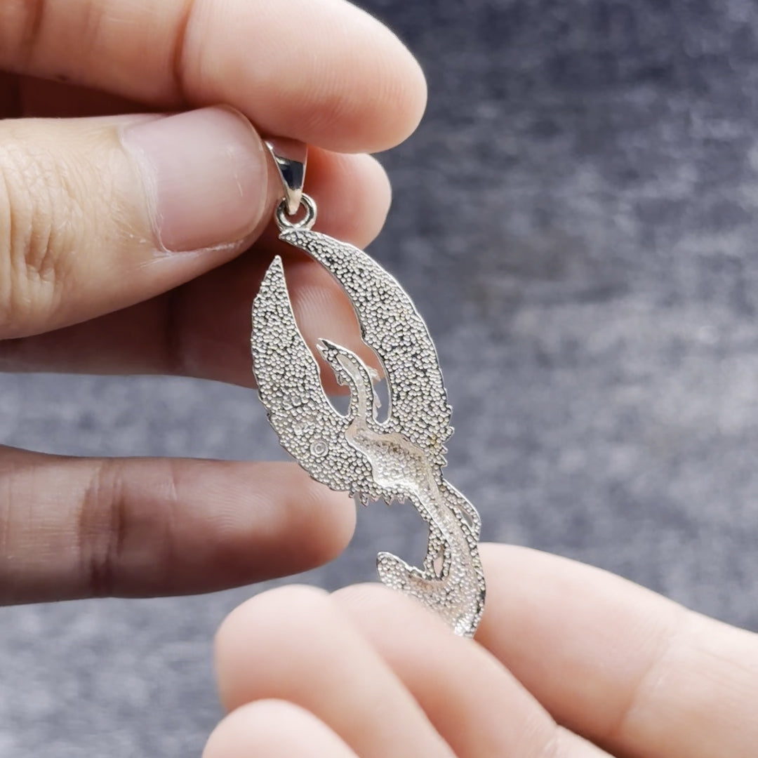 Phoenix Silver and 14K Gold Accent Pendant TPV2838