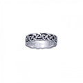 Finely Detailed Celtic Knotwork Sterling Silver Ring TR033