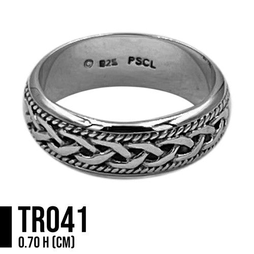Celtic Knotwork Sterling Silver Ring TR041