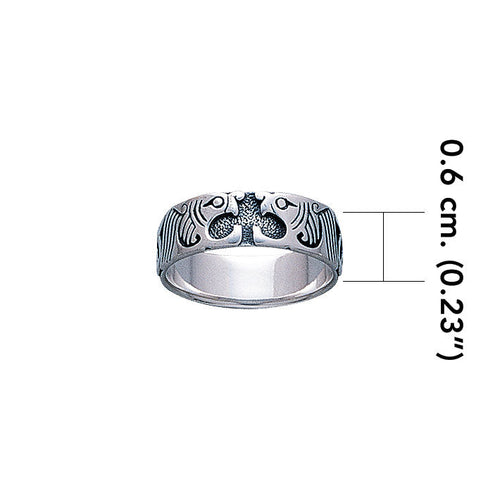 A beautiful mystique ~ Celtic Knotwork Dragon Sterling Silver Ring TR068 | Ring | Wiccan Center