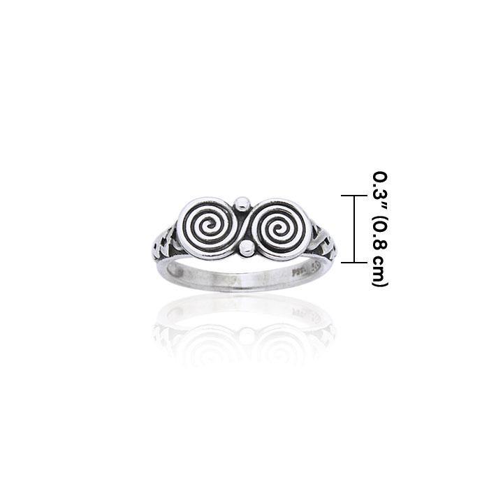 Double Spiral Celtic Knot Ring TR1003