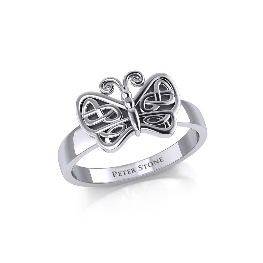 Celtic Knots Butterfly Sterling Silver Ring TR1023