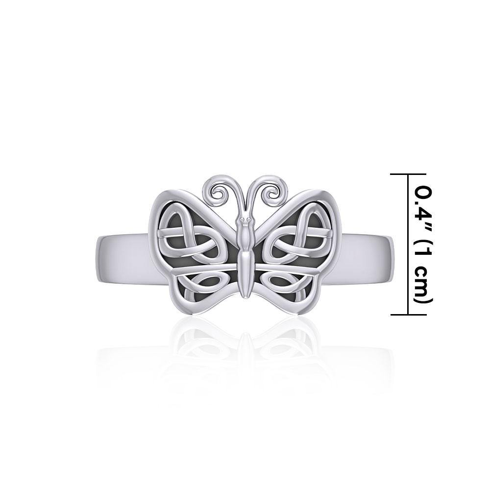 Celtic Knots Butterfly Sterling Silver Ring TR1023