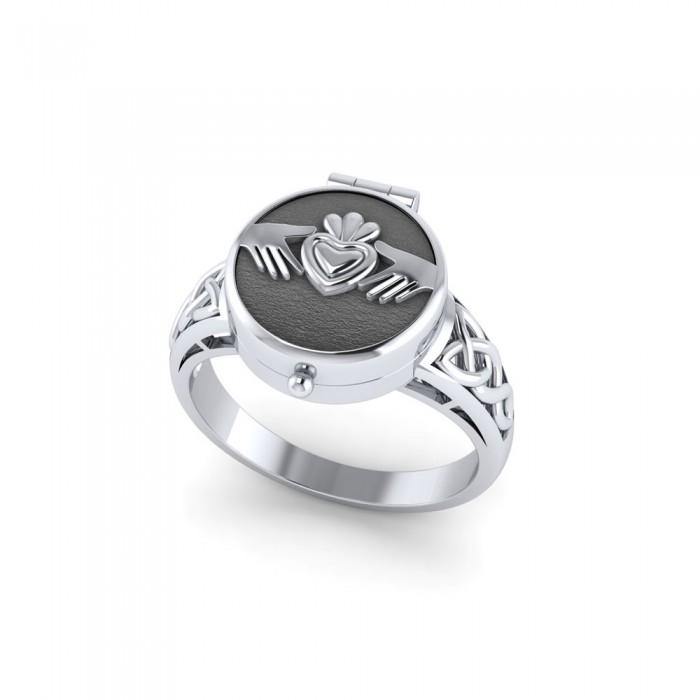 Celtic Knot Claddagh Poison Sterling Silver Ring TR1355