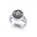 Celtic Knot Claddagh Poison Sterling Silver Ring TR1355