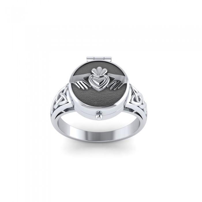 Celtic Knot Claddagh Poison Sterling Silver Ring TR1355