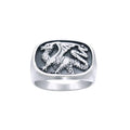 Dragon Signet Sterling Silver Ring TR1399
