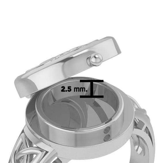 Celtic Knotwork Sterling Silver Poison Ring TR1638