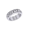 Celtic Knotwork Sterling Silver Spinner Ring TR1693