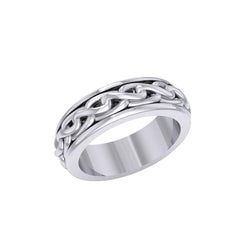 Celtic Knotwork Sterling Silver Spinner Ring TR1693 | Ring | Wiccan Center