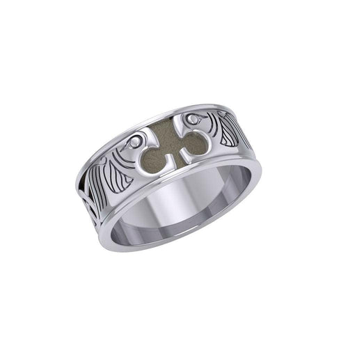 A beautiful mystique ~ Celtic Knotwork Dragon Sterling Silver Spinner Ring TR1700 | Ring | Wiccan Center