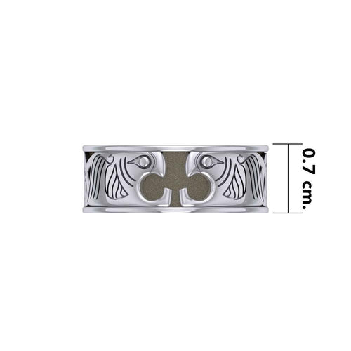 A beautiful mystique ~ Celtic Knotwork Dragon Sterling Silver Spinner Ring TR1700 | Ring | Wiccan Center