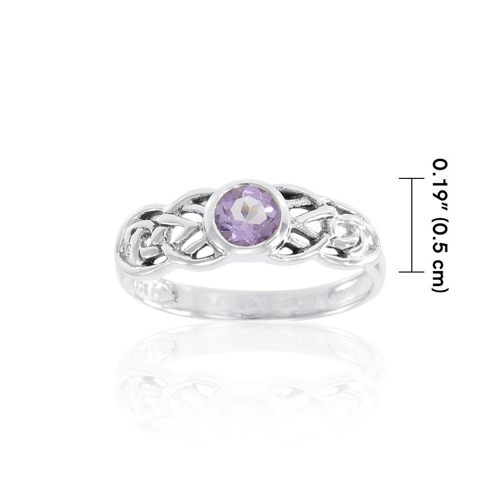 Celtic Knotwork Knots Sterling Silver Ring TR1742