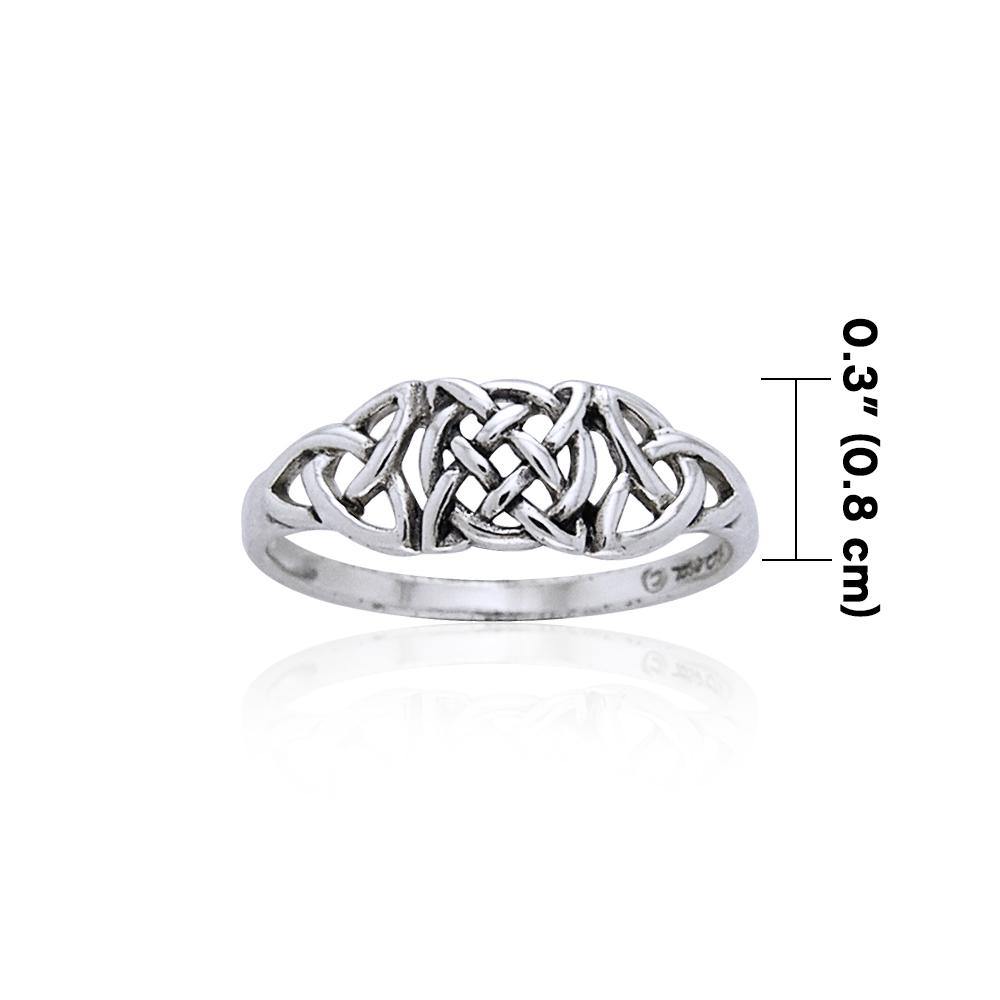 Celtic Knotwork Sterling Silver Ring TR1753