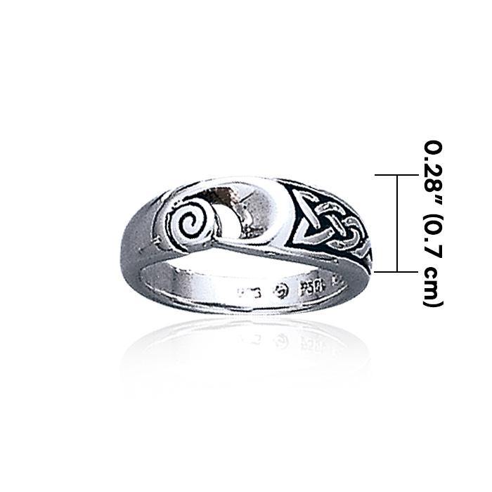 Celtic Knotwork Sterling Silver Ring TR1968