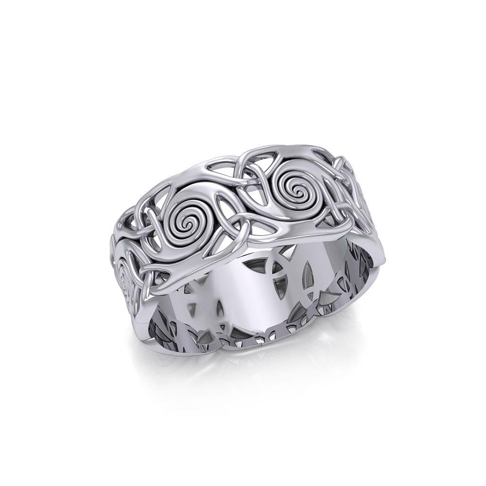 Celtic Sterling Silver Spiral Ring TR264