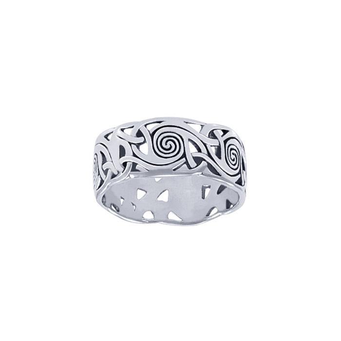 Celtic Sterling Silver Spiral Ring TR264