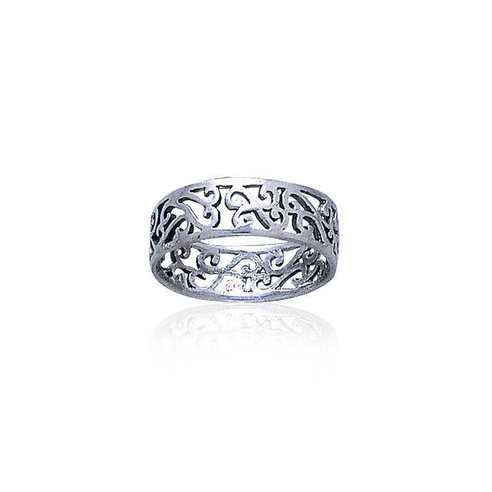 Celtic Spiral Sterling Silver Ring TR283