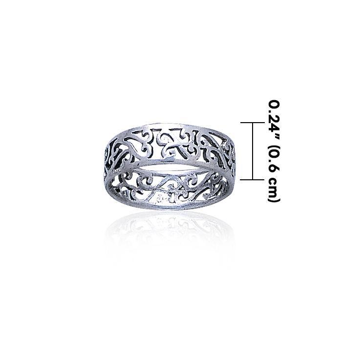 Celtic Spiral Sterling Silver Ring TR283