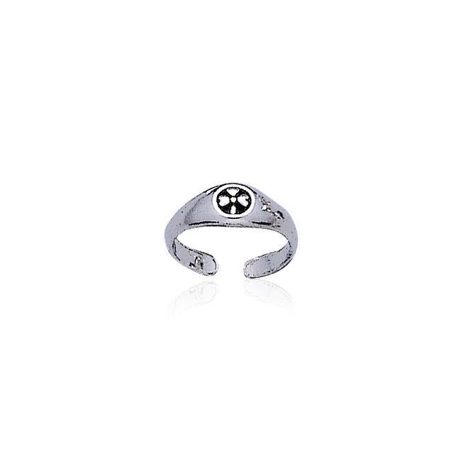 Celtic Shamrock Sterling Silver Toe Ring TR3306