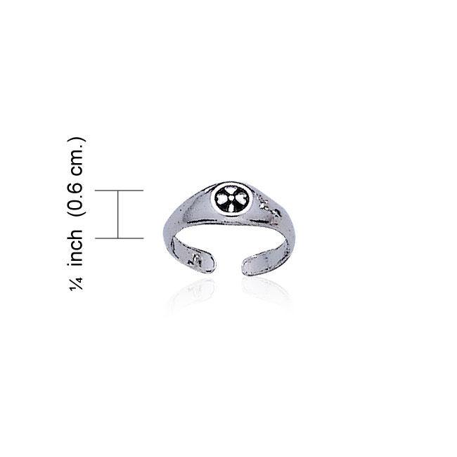 Celtic Shamrock Sterling Silver Toe Ring TR3306