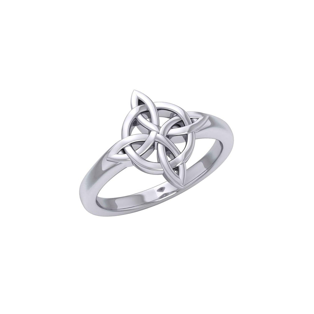 Celtic Quarternary Knotwork Sterling Silver Ring TR3323