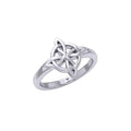 Celtic Quarternary Knotwork Sterling Silver Ring TR3323